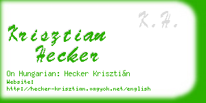 krisztian hecker business card